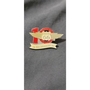 Route 66 Raceway 10th Anniversary Lapel Pin